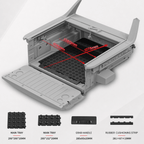 BOOTY Modular Truck Bed Cargo Management System for Hyundai Santa Cruz 2022+ | Adjustable Bed Organizer & Storage Divider Kit