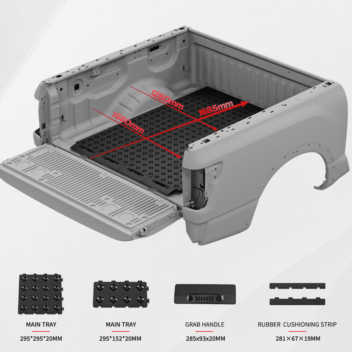 BOOTY Cargo Management System for Nissan Titan 5.6L Endurance (2020+) – Modular Truck Bed Storage Organiser Main image