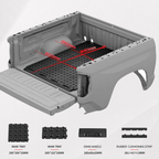BOOTY Cargo Management System for Toyota Tundra Platinum CrewMax (2014) – Modular Truck Bed Divider Storage System