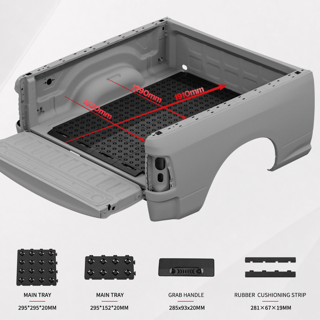 BOOTY Cargo Management System for Toyota Tundra Limited CrewMax (2021) | Modular Truck Bed Storage & Divider System