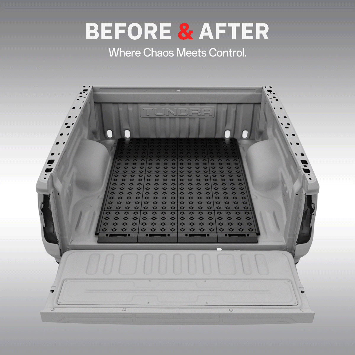 BOOTY Cargo Management System for Toyota Tundra Limited CrewMax (2021) | Modular Truck Bed Storage & Divider System