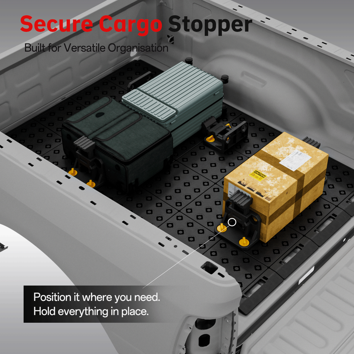 BOOTY Cargo Management System for Toyota Tundra Limited CrewMax (2021) | Modular Truck Bed Storage & Divider System