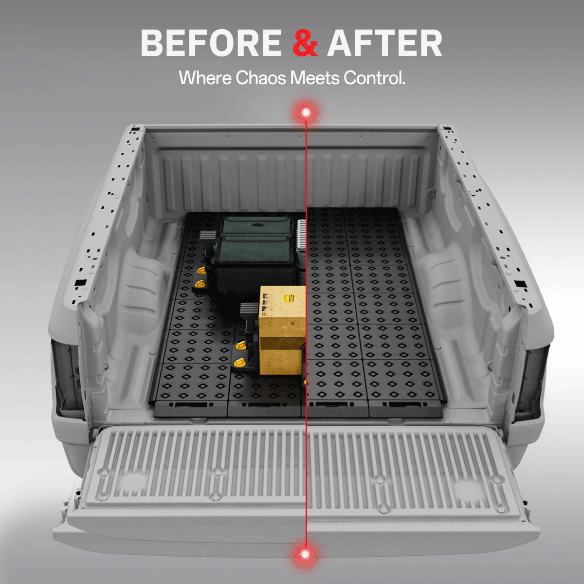 BOOTY Cargo Management System for Nissan Titan XD Cummins V8 (2016+) | Adjustable Truck Bed Organiser & Cargo Divider System