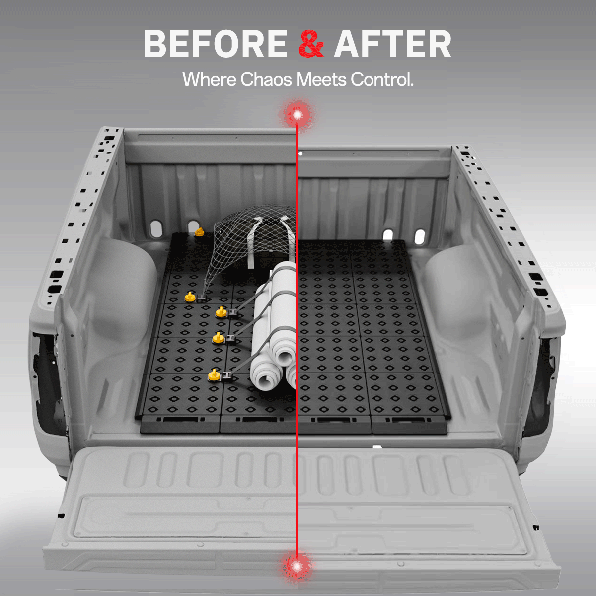 BOOTY Cargo Management System for Toyota Tundra Platinum CrewMax (2014) – Modular Truck Bed Divider Storage System