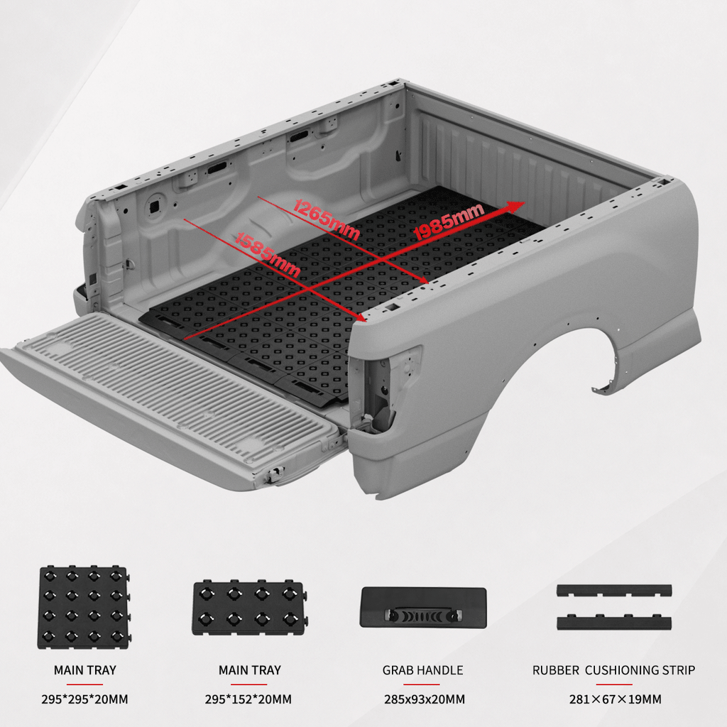 BOOTY Cargo Management System for Nissan Titan XD Cummins V8 (2016+) | Adjustable Truck Bed Organiser & Cargo Divider System