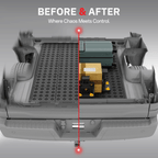 Sliding truck bed organizer pull-out tray system for 2021 Ford F-150 short bed easy tailgate access
