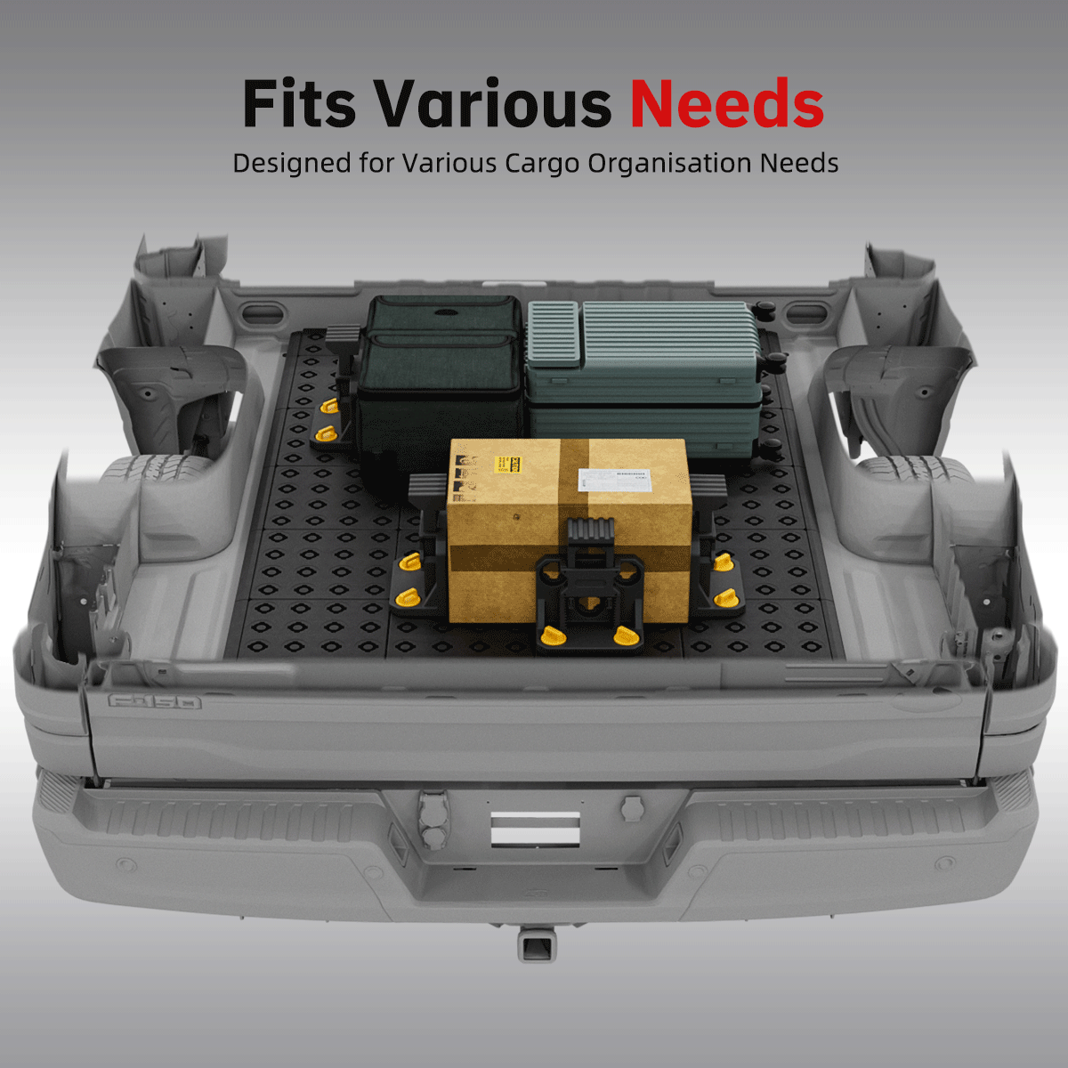 BOOTY Sliding Truck Bed Organizer for Ford F-150 Short Bed – Adjustable Cargo Storage System Secondary image