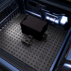 Modular truck bed organiser system for Ford Ranger with customisable storage layout and compartments