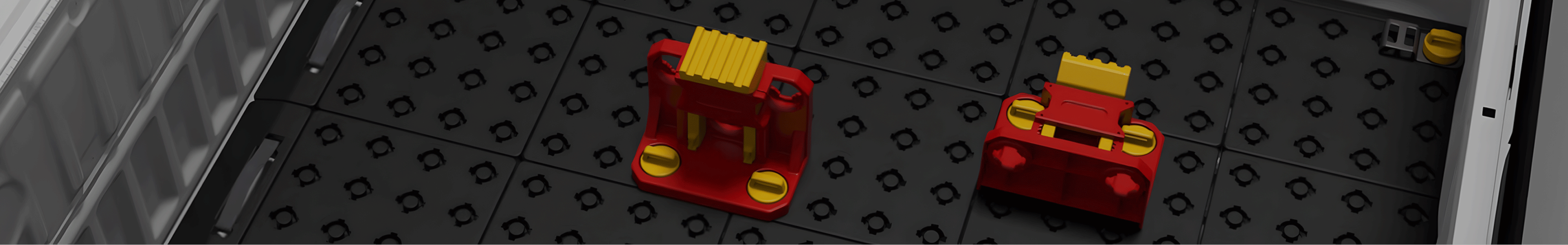 Quick install view of BOOTY truck bed kit showing modular components and easy setup