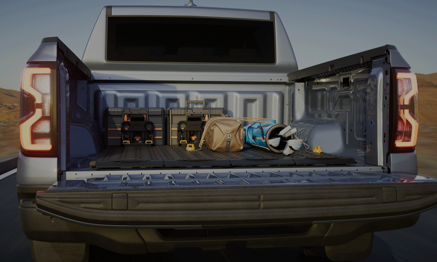 Dodge Ram 1500 rear trunk kit installed showing full cargo protection