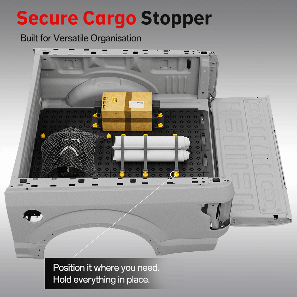 BOOTY cargo management system installed in Ford F-150 5.0 2015 truck bed with modular storage compartments