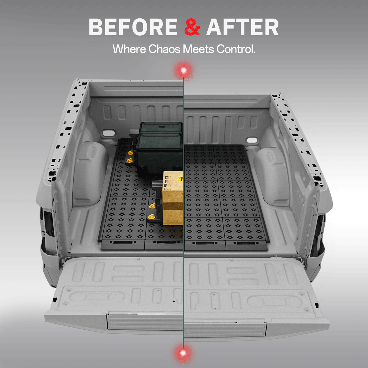 Heavy-duty truck bed storage system for Ford F-150 5.0 2015
