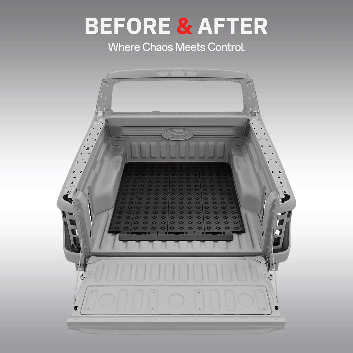 BOOTY Modular Truck Bed Cargo Management System for Ford Maverick | Adjustable Bed Organizer & Storage Divider Kit Secondary image
